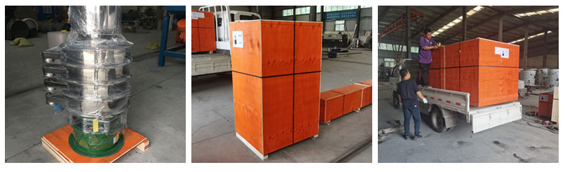 全不銹鋼振動篩包裝，裝箱，裝車。